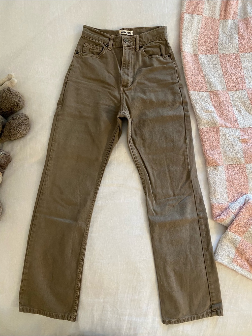 Rudy Jude 5 Pocket Flares in Moss